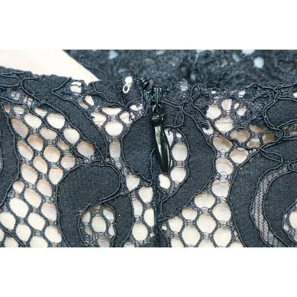 Altar'd State Black Lace Overlay A-Line Dress-Size Medium-Back Zip - Picture 12 of 12